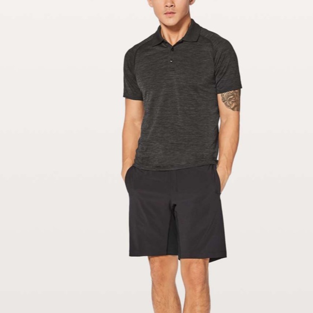 Lululemon Metal Vent Tech Polo Anchor/Black Size Large